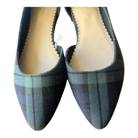 SZ 8 ISAAC MIZRAHI BLACKWATCH PLAID BALLET FLATS $10 FINAL PRICE - Picture 5 of 5